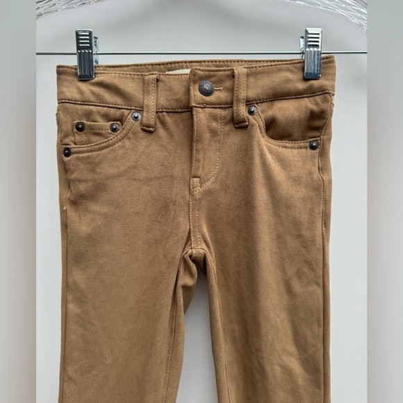 Levi’s 710 Super Skinny Faux Suede Tan Girl’s Pants Size 6 Years - Picture 2 of 14